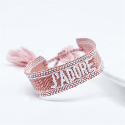 1 Piece Fashion Letter Cord Handmade Unisex Bracelets