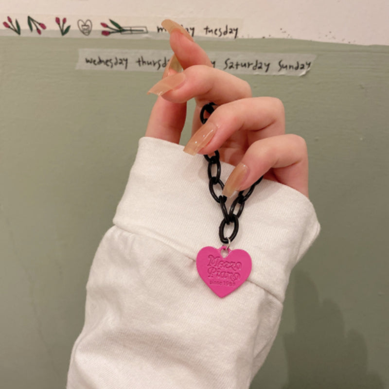 Sweet Cool Style Heart Shape Alloy Unisex Pendant Necklace