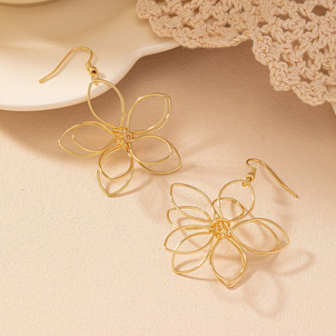 1 Pair IG Style Elegant Lady Flower Iron Drop Earrings