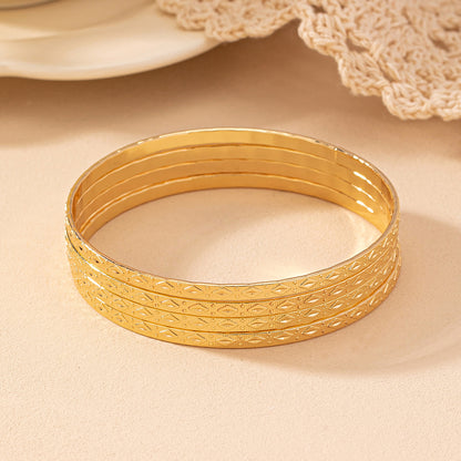 IG Style Simple Style Classic Style Round Solid Color Iron Wholesale Bangle