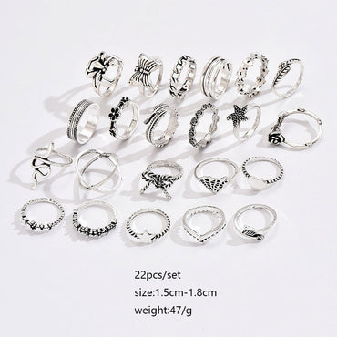 Wholesale Jewelry Modern Style Simple Style Classic Style Pentagram Heart Shape Flower Alloy Plating Rings