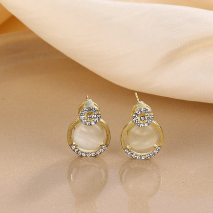 1 Pair Vintage Style Classic Style Color Block Plating Alloy 18K Gold Plated Drop Earrings