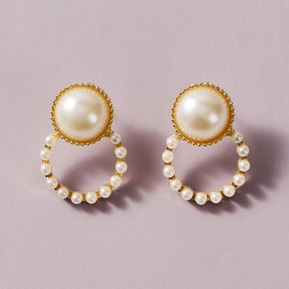 Fashion Diamonds Love Star Pearl Scallop Earrings Retro Tassel Earrings Wholesale Nihaojewelry