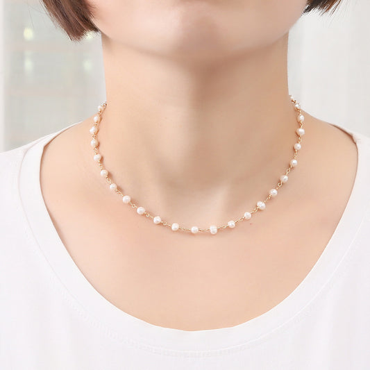 Vintage Style Pearl Handmade Plating Necklace 1 Piece