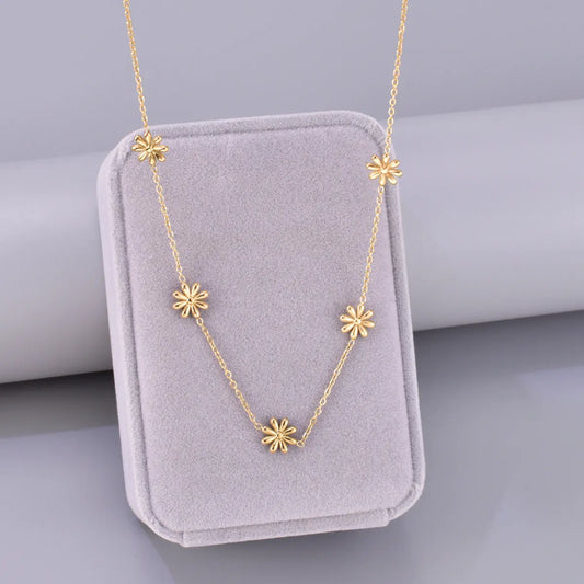 304 Stainless Steel Stainless Steel 18K Gold Plated Elegant Simple Style Plating Solid Color Necklace