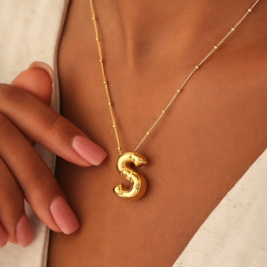 316L Stainless Steel 18K Gold Plated Simple Style Plating Letter Pendant Necklace