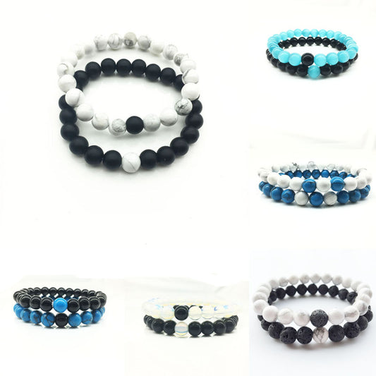 Simple Style Round Glass/colored Glaze Beaded Bracelets 1 Set