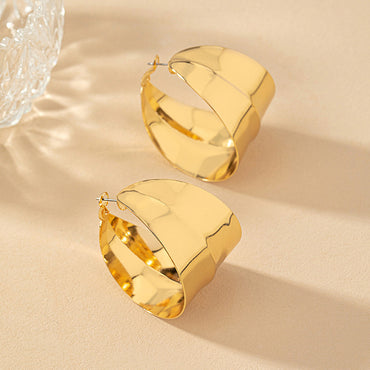 1 Pair Vintage Style Geometric Solid Color Plating Alloy Ear Studs