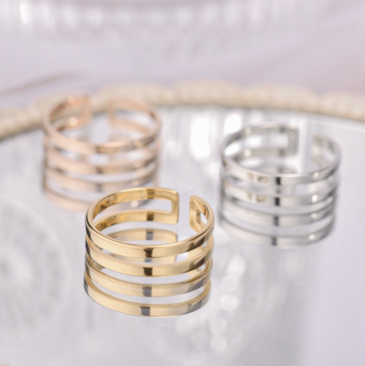 Wholesale Titanium Steel Ring Simple Couple Ring Jewelry