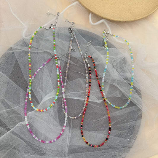 Modern Style Color Block Seed Bead Beaded Women's Necklace