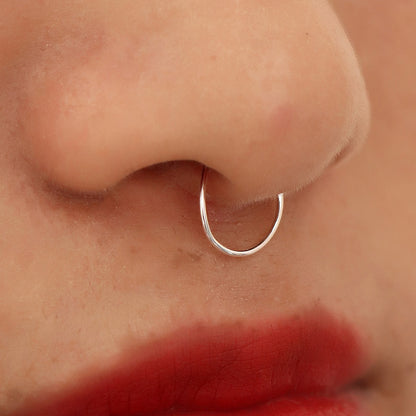 Geometric Metal Plating Nose Ring