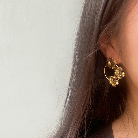 1 Pair Retro Flower Alloy Women's Earrings