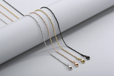 Fashion Simple Stainless Steel Snake Bone Chain Necklace