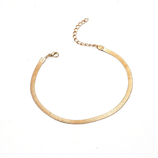 Simple Snake Bone Chain Alloy Anklet Wholesale Jewelry Nihaojewelry