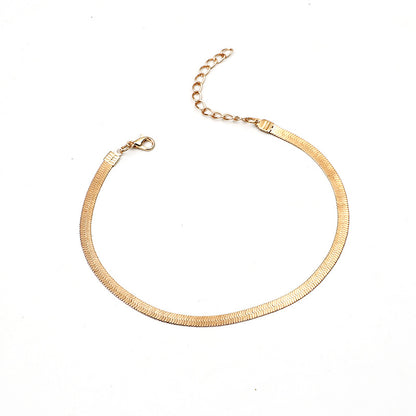 Simple Snake Bone Chain Alloy Anklet Wholesale Jewelry Nihaojewelry