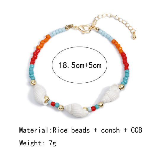 Beach Conch Beaded Plastic Women's Bracelets
