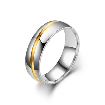 New Fashion Geometric Inlaid Zircon Stainless Steel Ring Wholesale Nihaojewelry