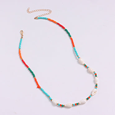 Vacation Bohemian Colorful Shell Beaded Women's Long Necklace Necklace