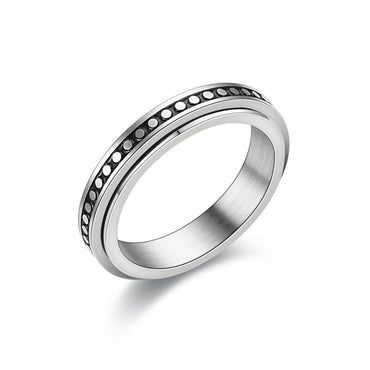 New Fashion Anti-anxiety Rotating Titanium Steel  Decompression Couple Ring
