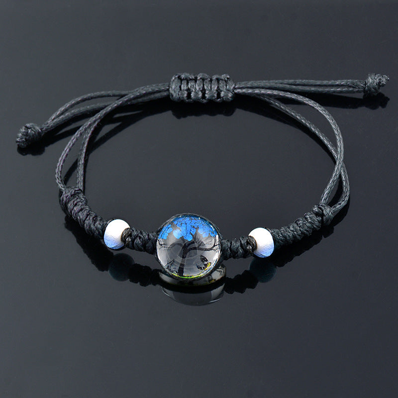 1 Piece Ethnic Style Flower Glass Rope Women's Bracelets
