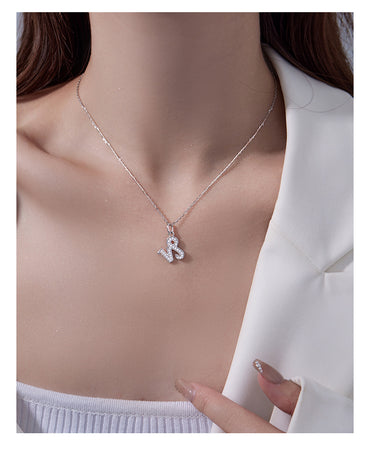 Elegant Lady Constellation Sterling Silver Zircon Pendant Necklace In Bulk