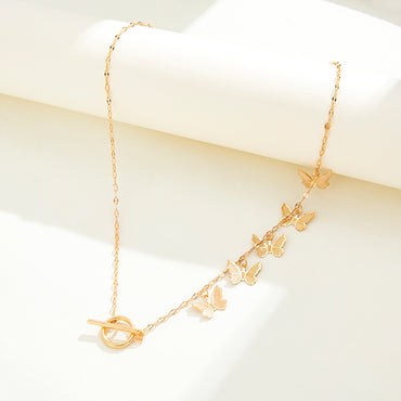 Women's Butterfly Shape Pendant Clavicle Chain Fashion Necklace