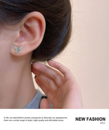 1 Set Fashion Butterfly Resin Stoving Varnish Women's Ear Studs