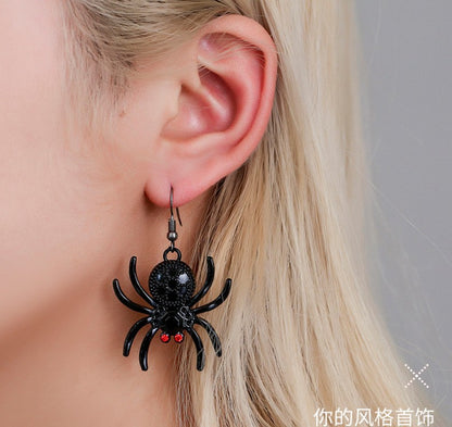 Fashion Spider Alloy Inlay Rhinestones Women's Drop Earrings 1 Pair