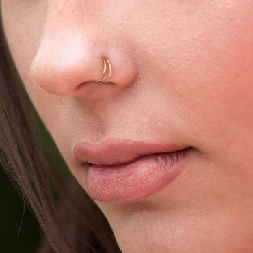 Simple Style Solid Color Stainless Steel Plating Nose Ring 1 Piece