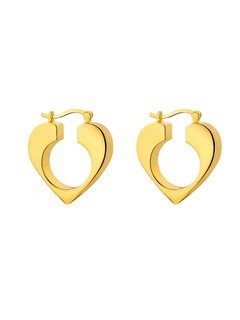 1 Pair Fashion Heart Shape Metal Plating Women's Ear Studs