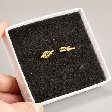 Fashion Simple Geometric Titanium Steel 18k Gold Plating Stud Earrings