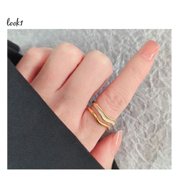 Wholesale Casual Simple Style Geometric Copper Plating Open Rings
