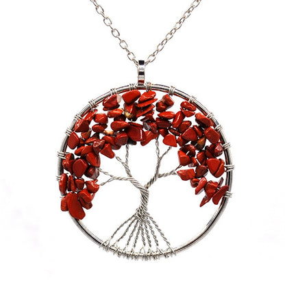 Fashion Tree Natural Stone Plating Pendant Necklace 1 Piece