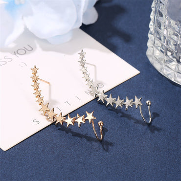 Fashion Five-pointed Star Metal Single Alloy Ear Clip Wholesale Nihaojewelry