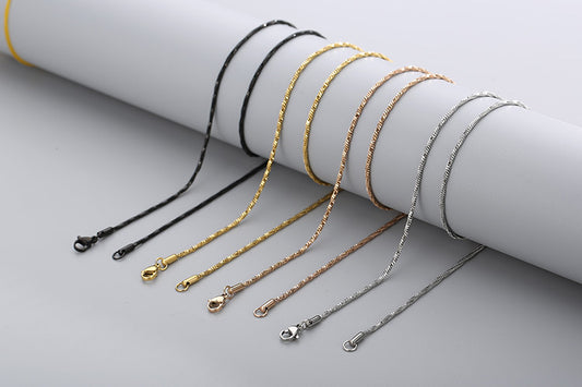 Fashion Simple Stainless Steel Snake Bone Chain Necklace