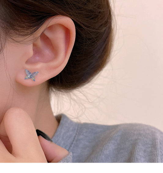 1 Set Fashion Butterfly Resin Stoving Varnish Women's Ear Studs