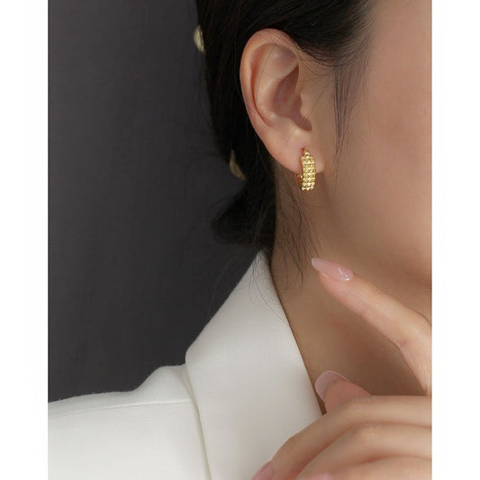 Fashion Heart Shape Sterling Silver Earrings Plating 925 Silver Earrings