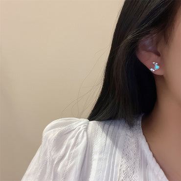 1 Set Elegant Streetwear Geometric Star Heart Shape Plating Inlay Alloy Zircon Ear Studs
