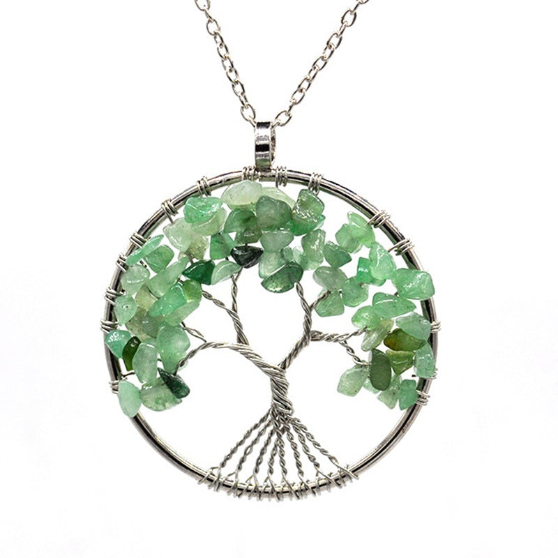 Fashion Tree Natural Stone Plating Pendant Necklace 1 Piece