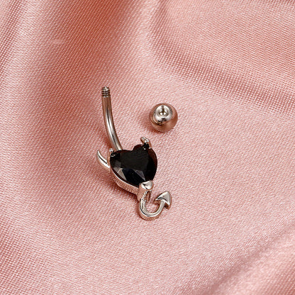 Fashion Heart Copper Plating Belly Ring