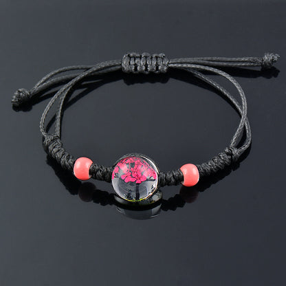 1 Piece Ethnic Style Flower Glass Rope Women's Bracelets