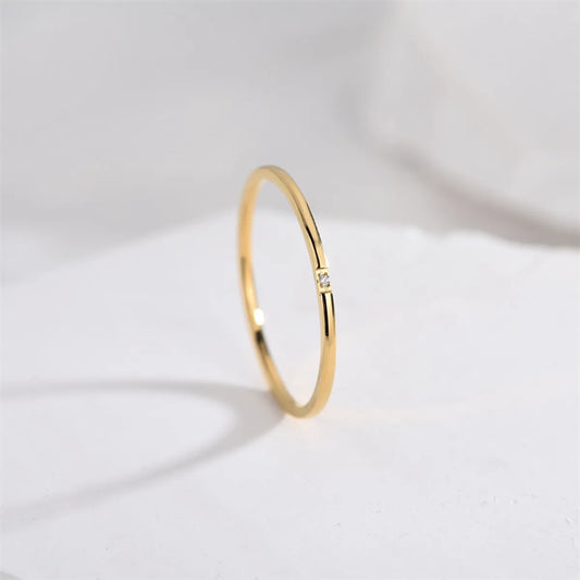Casual Simple Style Circle Stainless Steel Polishing Plating Inlay Zircon 18k Gold Plated Rings