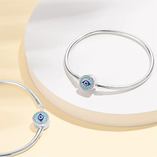 Diy Jewelry Accessories Devil's Eye Bracelet Copper Silver Plated