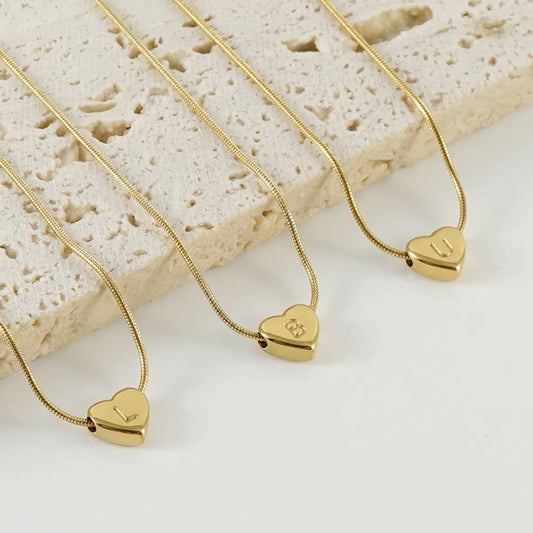 Elegant Letter Heart Shape Stainless Steel Stainless Steel Necklace
