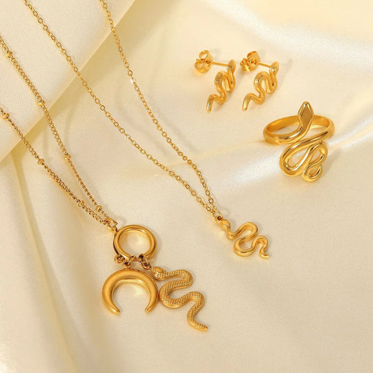 Fashion Geometric Stainless Steel Stainless Steel Plating 18k Gold Plated Gold Plated Necklace