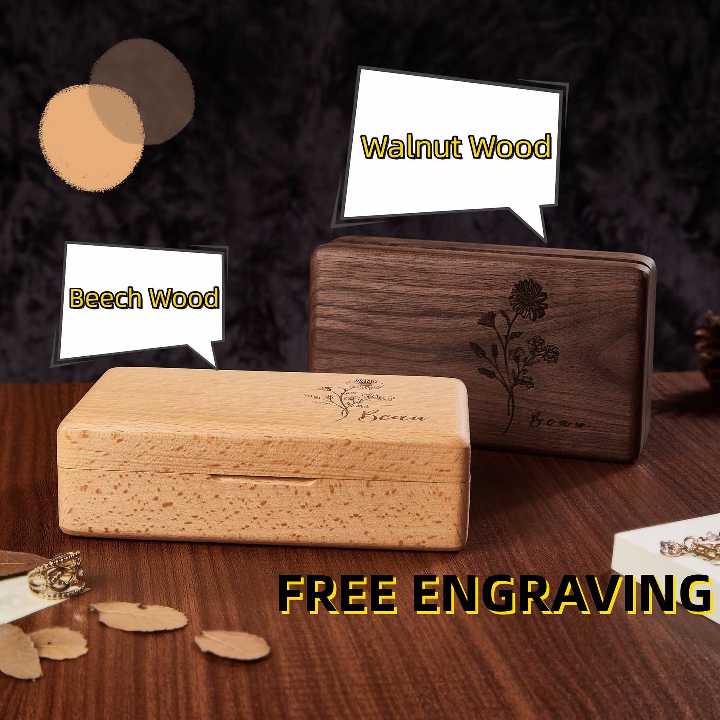 Personalized Wood Jewelry Box