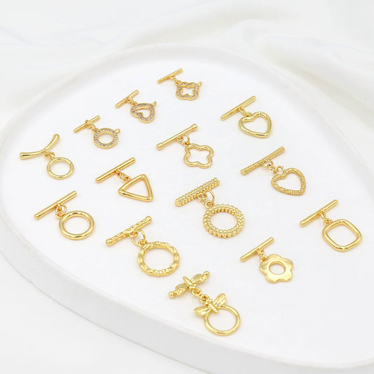 Jewelry Accessories Copper Electroplated Versatile Minimalist Ot Buckle For Necklace Bracelet