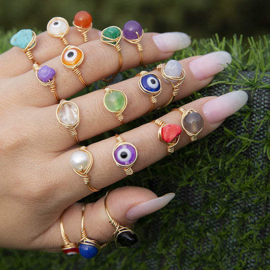 Jewelry Copper Geometric Pure Handmade Women's Luminous Ring