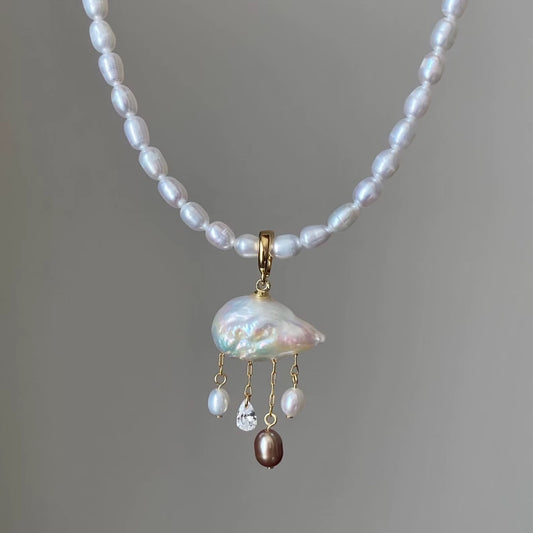 Jewelry Fashion Natural Alien Baroque Imitation Pearl Copper 18K Gold Plated Electroplating Necklace Earrings Bracelet