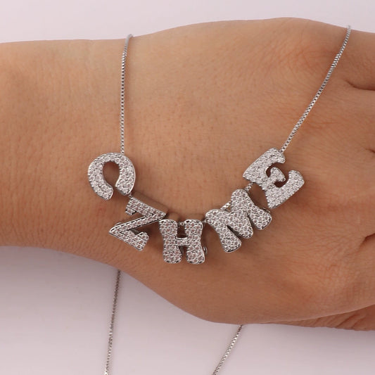 Jewelry Set Pendant Bracelet Necklace Accessories Copper Electroplating Letters Numbers Text Style
